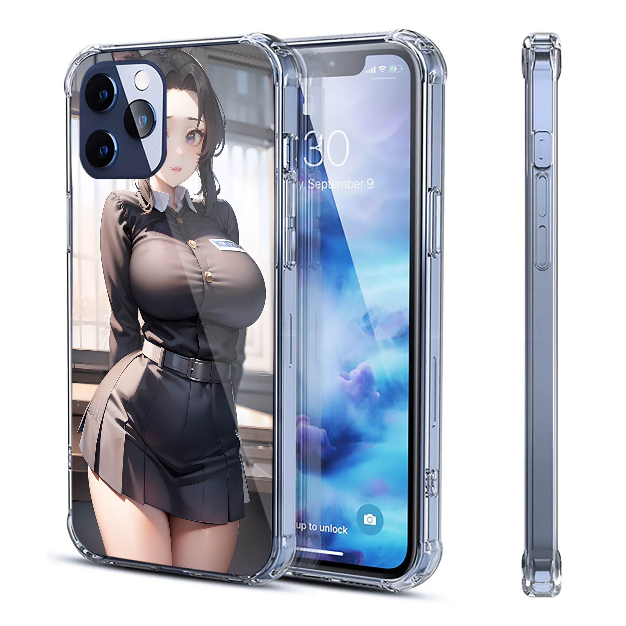 （画像用） 鬼滅の刃（きめつのやいば）蟲柱-胡蝶 しのぶ／こちょう しのぶ Kochou Shinobu 【iPhone 12シリーズ対応】透明スマホケース（クリアソフトケース）